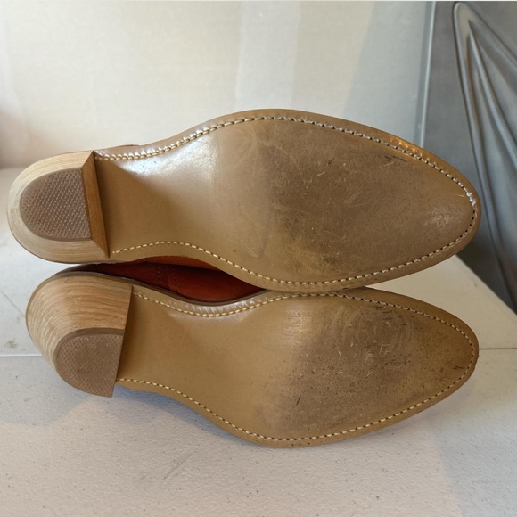 Women's Western Leather Boots - Brown - Picture 6 of 8